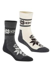 KARI TRAA Rusa Sock 2-Pack Wintersocken Women (Größe 39-41 |grau)
