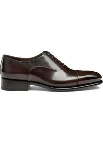 Santoni Men's polished leather Oxford shoe - Gr. UK_9 - in Wei&szlig;