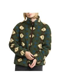 Selfhood Printed Teddy Fleecejacke Damen (Gr S |oliv)