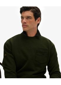 Superdry Herren Baumwolle Gestickte Grafik Lockeres Utility-Sweatshirt, Dunkelgr&uuml;n - Gr&ouml;&szlig;e: XXL 10406075008571KM005