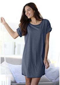 Arizona Sleepshirt mehrfarbig Gr. 32/34 für Damen. Mit Rundhals. Basic. Nachhaltig.