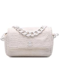Chanel Hobo Bags - Terry Cloth Sport Line Flap - Gr. unisize - in Wei&szlig; - f&uuml;r Damen