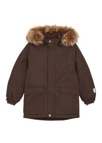 Minymo Snow Jacket with Fur Winterjacke Kinder (Gr 110 |braun |wasserdicht)
