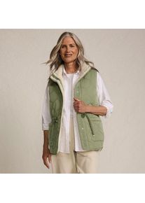 LANDS' END Wendbare, gesteppte Sherpa-Fleeceweste, Damen,  Gr&uuml;n, Polyester/Nylon, by Lands' End