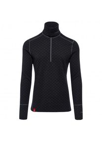 Thermowave Merino Xtreme L/S Shirt 1/2 Zip Turtle Neck Merinounterwäsche Herren (Gr XL |schwarz)