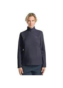Stehkragenpullover Jack Wolfskin "TAUNUS HZ W", Damen, Gr. XXL (48), grau (graphite), Obermaterial: 100% Polyester, Pullover Stehkragenpullover