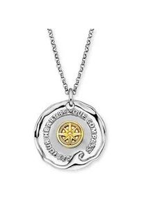 Kette mit Anh&auml;nger Engelsrufer "Talisman Bicolor", gold (silberfarben, gelbgoldfarben), Halsketten, Damen, Silber 925 (Sterlingsilber), L: 50 B: 1,42mm, B:1,42mm