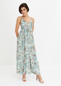 bonprix Maxikleid aus flie&szlig;endem Viskose-Mix, blau, Gr.48/50 (XL), sommerliches Maxikleid mit modischem Print