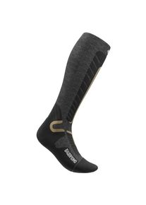 Bauerfeind Sports Ski Alpine Compression Socks Skisocken Herren (Gr 38-41 - M: 36-41 cm |schwarz/grau)