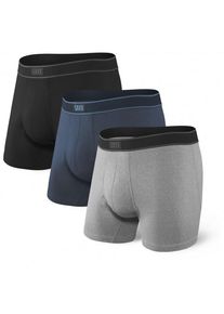 Kunstfaserunterwäsche SAXX Daytripper Boxer Brief Fly 3-Pack Herren (Gr S |grau)