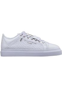 BENJAMIN BERNER Low-Top Sneaker - Benjamin Berner Python Cut Sneakers Wit Bnj2201044 - Gr. 44 (EU) - in Wei&szlig; - f&uuml;r Damen