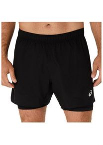 asics Core 2-n-1 5 Short Laufshorts Herren (Gr S |schwarz)