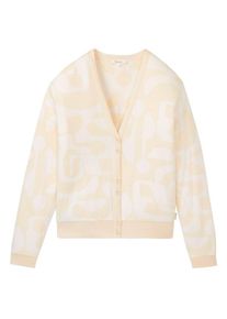 Freizeitjacke Tranquillo Lockere Strickjacke Damen (Gr XS |weiß/beige)