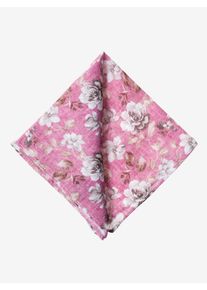 MONTI Damen Einstecktuchrosa floral, casual, geblümt, Leinen, Modetücher, mit Hingucker-Blumenprint