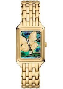 Fossil Damen Quarzuhr "RAQUEL"gelbgoldfarben, Armbanduhren, Armbanduhr, Damenuhr, Edelstahlarmband, analog, Tag, Glassteine