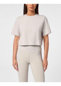 Plein Sport Damen T-Shirt "T-Shirt"10, grau, Gr. XS, Obermaterial: 48% Modal, 47% Baumwolle, 5% Elasthan, Shirts