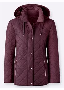 sheego Gro&szlig;e Gr&ouml;&szlig;en Winterjacke mit Schlingenknopf-Verschluss, burgund, Gr&ouml;&szlig;e 48 - Damen
