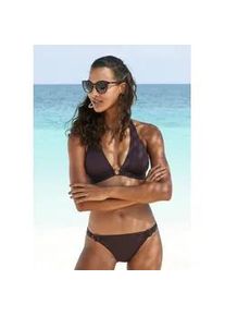 Triangel-Bikini-Top s.Oliver "Rome", Damen, Gr. 38, Cup C/D, braun, Polyamid, unifarben, Bikini-Oberteile, mit breitem B&uuml;ndchen