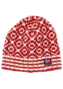 DEVOLD Svalbard Wool Beanie Mütze (Gr 58 cm |rot/rosa)