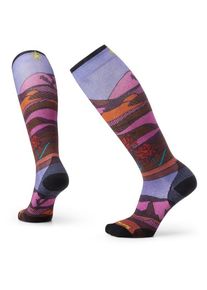Smartwool Ski Zero Cushion Floral Field Print OTC Skisocken Damen (Gr M |lila)