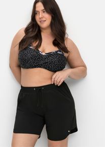 sheego Gro&szlig;e Gr&ouml;&szlig;en Badehose mit Bindeband, seitlich abgerundet, schwarz, Gr&ouml;&szlig;e 48 - Damen