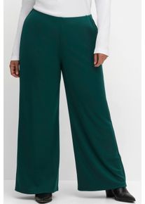 sheego Große Größen Jerseyhose in weiter Form, petrol, Größe 42 - Damen