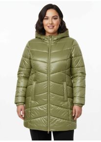 sheego Gro&szlig;e Gr&ouml;&szlig;en Longjacke mit Steppmuster, schilf, Gr&ouml;&szlig;e 50 - Damen