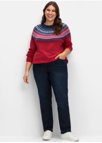 sheego Große Größen Thermojeans mit kariertem Futter, dark blue-denim, Größe 50 - Damen