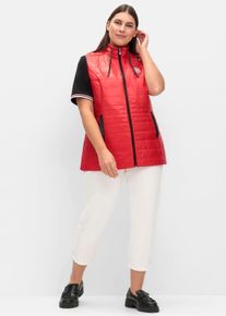 sheego Gro&szlig;e Gr&ouml;&szlig;en Steppweste mit Glanz-Oberfl&auml;che, rot, Gr&ouml;&szlig;e 38 - Damen