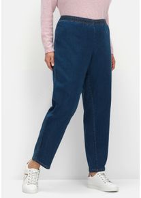 sheego Große Größen Schlupfjeans in Stretch-Qualität, dark blue, Größe 38 - Damen