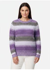 sheego Große Größen Langarm-Pullover im Farbverlauf, lila-lavendel, Größe 54 - Damen