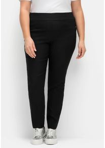 sheego Große Größen Stretch-Hose in Schlupfform, schwarz, Größe 21 - Damen