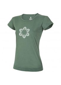 Ocun Classic T Organic Flower T-Shirt Damen (Gr S |oliv/grün)