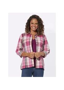 Karobluse Casual Looks, Damen, Gr. 38, pink (fuchsia, kariert), 100% Baumwolle, gemustert, kariert, Blusen Karobluse