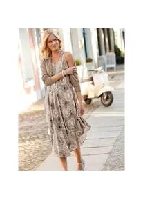 Bolero Inspirationen, Damen, Gr. 48, beige (sesam), 100% Baumwolle, unifarben, Strickjacken Bolero