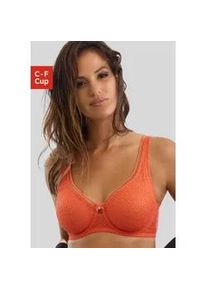 Minimizer-BH Nuance, Damen, Gr. 70, Cup E, rot, Spitze, Obermaterial: 88% Polyamid, 12% Elasthan, BHs Minimizer-BH, mit B&uuml;gel und modischer Spitze