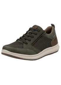 Sneaker Rieker, Herren, Gr. 42, gr&uuml;n (oliv, braun), Lederimitat, Textil, Schuhe Sneaker, Halbschuh, Freizeitschuh, Schn&uuml;rschuh mit seitlichem Rei&szlig;verschluss