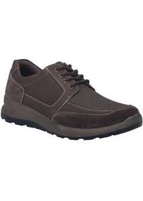 Schn&uuml;rschuh Josef Seibel "Marley 51", Herren, Gr. 43, braun (dunkelbraun), Nubukleder, Veloursleder, Schuhe Schn&uuml;rschuh, Sneaker, Komfortschuh mit Wechselfu&szlig;bett, Weite G (=weit)
