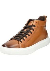 Sneaker Geox "Geox Sneaker Leder/Textil", Herren, Gr. 41, braun (hellbraun), Leder, Textil, Schuhe Sneaker
