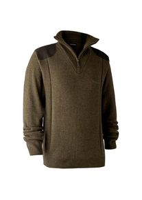 Deerhunter Sheffield Knit with Zip Neck Wollpullover Herren (Gr L |braun)