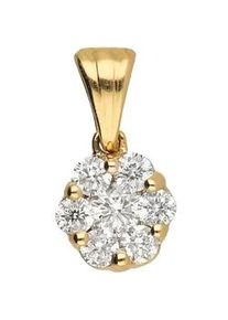 Adelia&acute;s Kettenanh&auml;nger ADELIA ́S "Damen 585 Gold Anh&auml;nger mit Diamant Brillant &Oslash; 4,5 mm", gold, Schmuckanh&auml;nger, Damen, 0,13 VVS = sehr sehr kleine Einschl&uuml;sse, Gold, Kettenanh&auml;nger, mit Diamant / Brillant f&uuml;r Damen