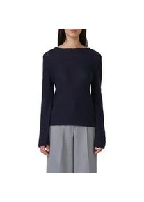 Strickpullover s.Oliver, Damen, Gr. 36, navy, Strick, Obermaterial: 60% Baumwolle, 40% Polyacryl, unifarben, l&auml;ssig geschnitten h&uuml;ftbedeckend, Rundhals, Pullover Strickpullover, mit Rundhals