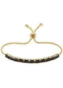 Armband Firetti "Schmuck, Geschenk, Silberarmband gelbgoldfarben vergoldet", gelbgoldfarben, schwarz, kristallwei&szlig;, schwarz, kristallwei&szlig;, Armb&auml;nder, Damen, 21cm, Silber 925 (Sterlingsilber), Armband, mit Zirkonia (synth.)