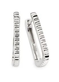 Paar Creolen "Schmuck Geschenk Silberohrringe", silberfarben, kristallwei&szlig;, kristallwei&szlig;, ANISTON JEWELRY & WATCHES, Ohrringe, Damen, Silber 925 (Sterlingsilber), mit Zirkonia (synth.)