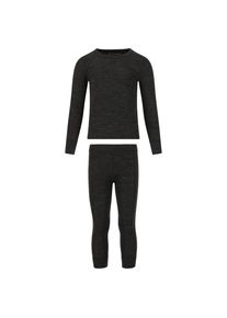ZIG ZAG Terry Merino Wool Ski Underwear Merinounterwäsche Kinder (Gr 92/98 |schwarz)