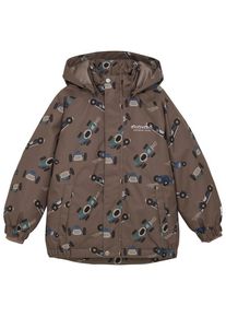 Minymo Twill Snow Jacket AOP Winterjacke Kinder (Gr 128 |braun |wasserdicht)
