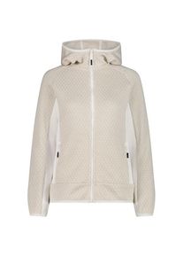 CMP Jacket Fix Hood Jacquard Knitted Fleecejacke Damen (Gr 38 |beige)