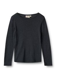 Wheat Wool T-Shirt L/S Alfie Merinounterwäsche Kinder Alltag (Gr 122 |schwarz)