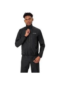 Fahrradjacke Vaude "MEN'S DROP JACKET III", Herren, Gr. S, schwarz (schwarz, schwarz), Obermaterial: 100% Polyester, normal, Jacken Fahrradjacke, mit Stehkragen, wasserdicht, winddicht, atmungsaktiv