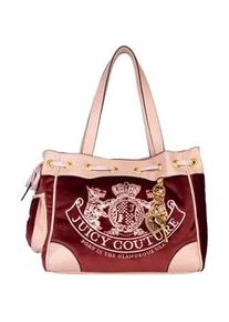 Tragetasche Juicy Couture "DAYDREAMER L. DOUBLE HANDLE BAG Damen", Damen, Gr. onesize, rot (dunkelrot), Polyester, Polyurethan, Taschen, Tragetasche Damen, Shopper, Einkaufstasche, Fashion, Lifestyle, Sale